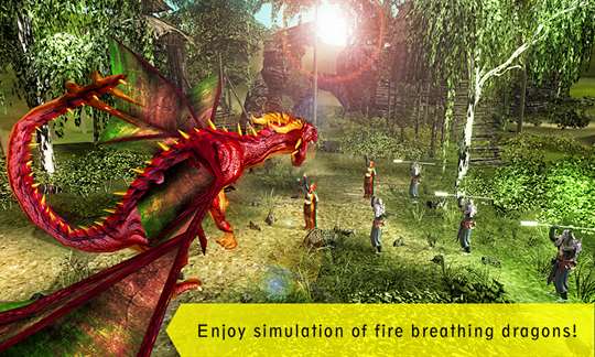 Flying Dragon Simulator 3D - War of Castles screenshot 2