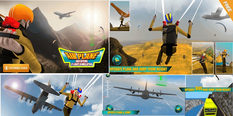 Get Airplane Skydiving Flight Simulator Flying Stunt Microsoft Store