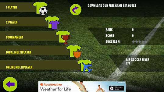 Air Soccer Fever recommended by VAIO screenshot 1