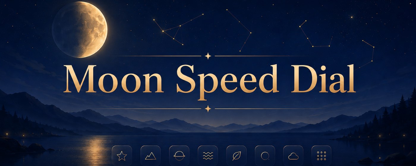 Moon Phase New Tab — Wallpaper & Clock