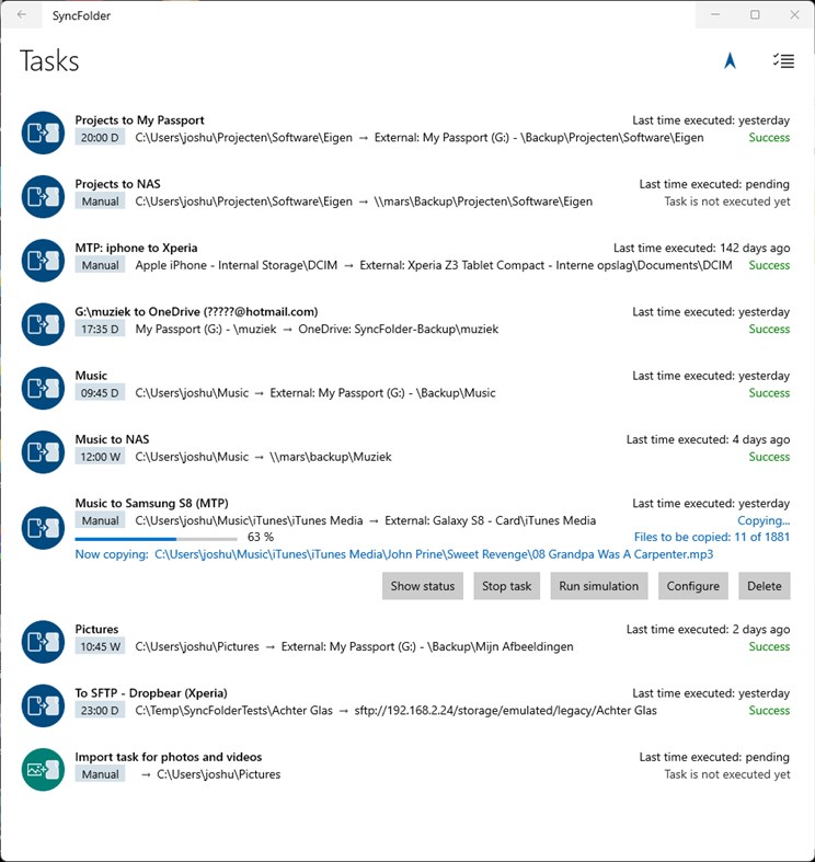 #2. SyncFolder (Windows) 由: Jos Huybrighs