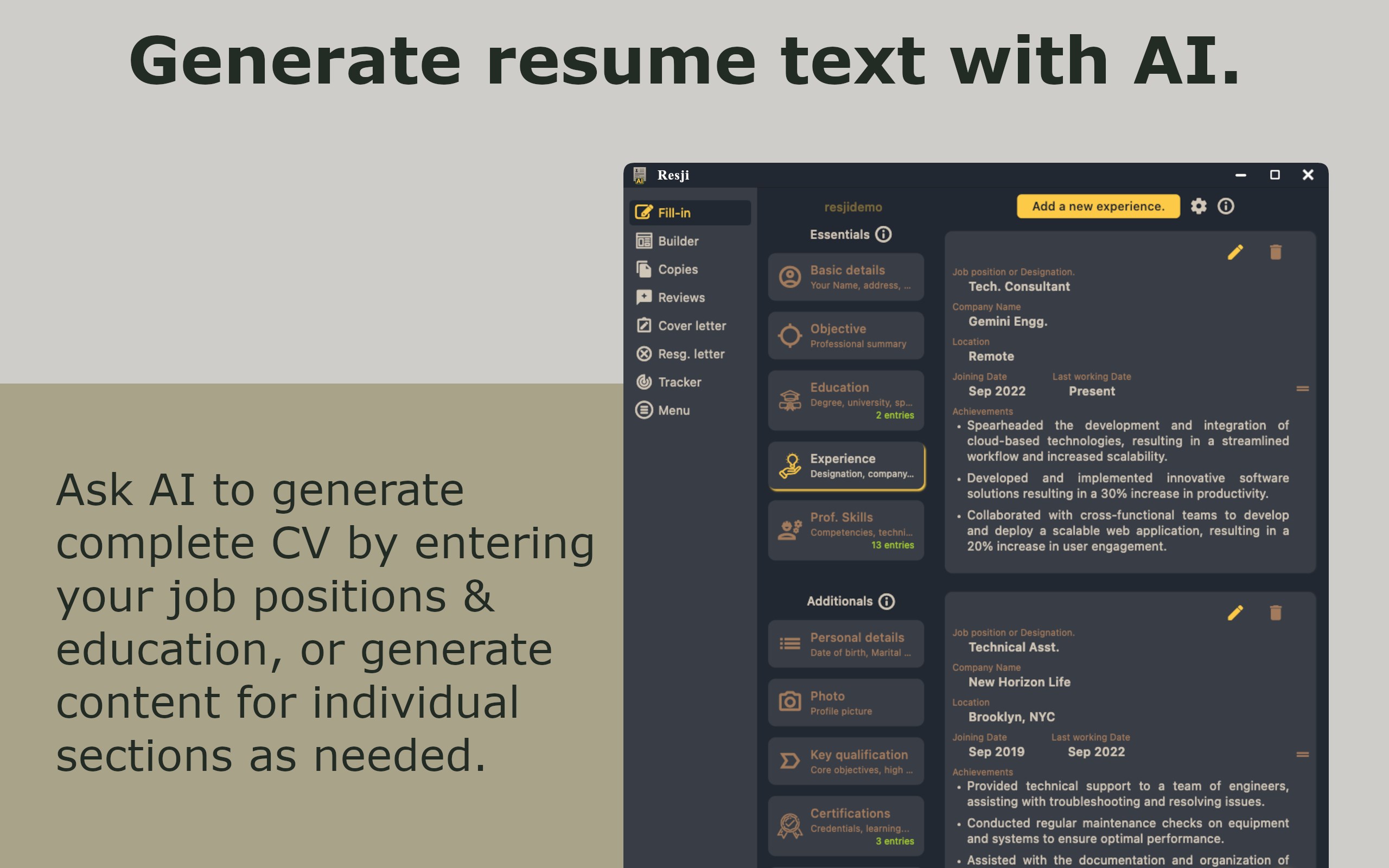 Resume Builder Maker screenshot