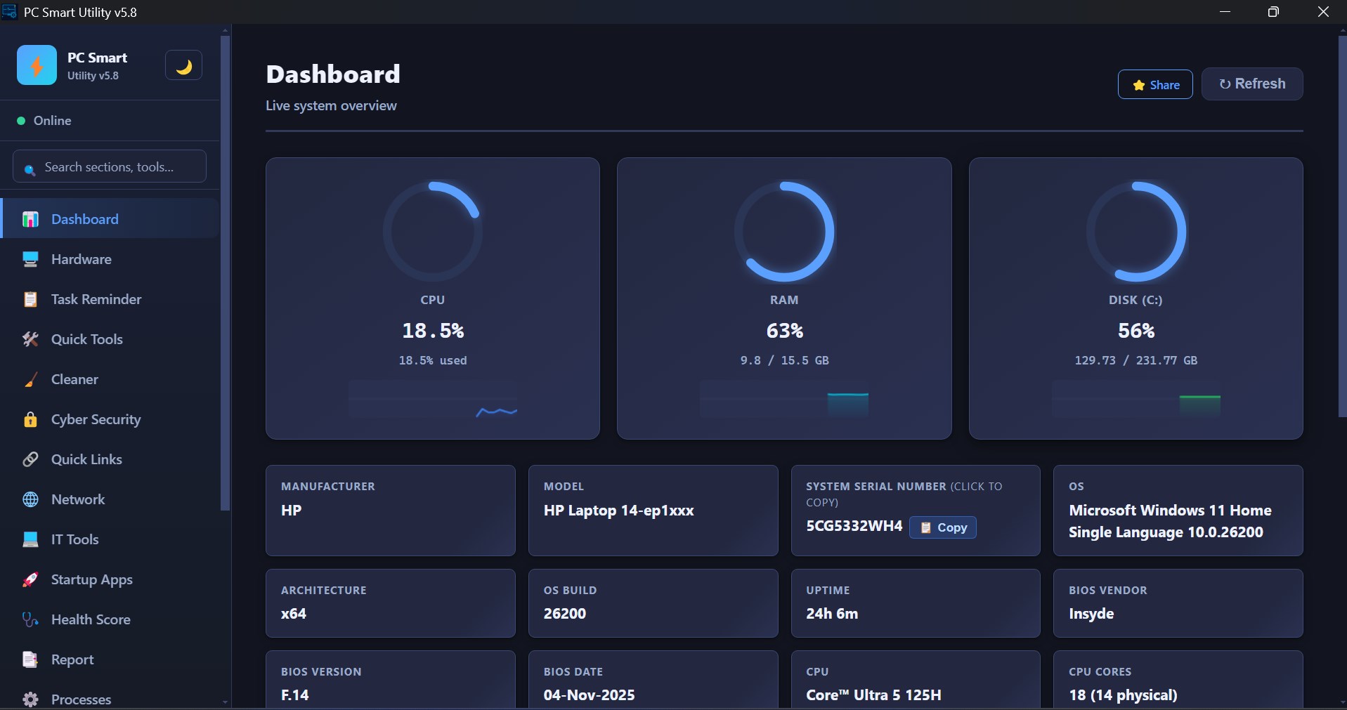 PC Smart Utility screenshot