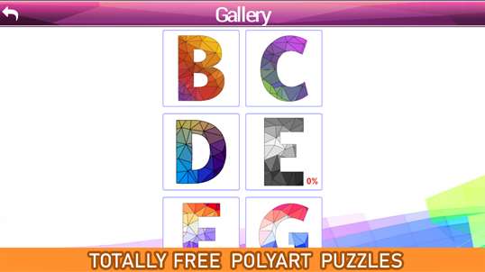 Alphabets Poly Art - Color By Number screenshot 1