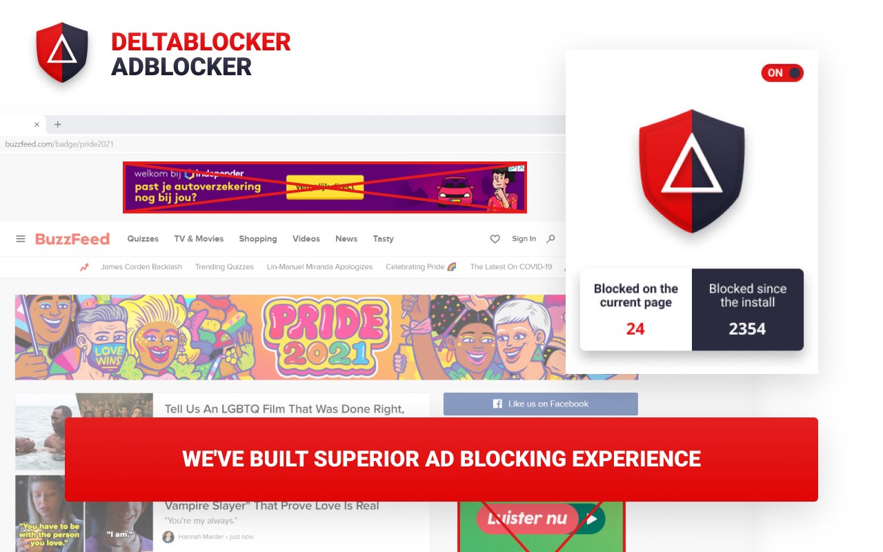 Deltablocker ad blocker