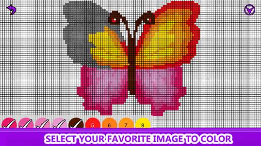 Butterfly Color by Number: Pixel Art, Sandbox Coloring screenshot 2
