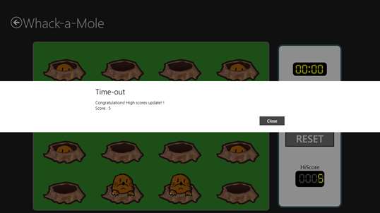 Whack-a-Mole Game screenshot 3