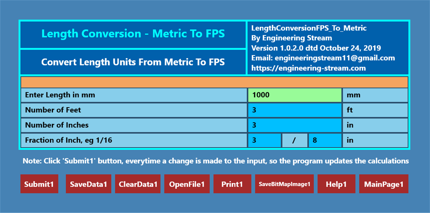 #2. Length Conversion - FPS To Metric (Windows) بواسطة: Engineering-Stream