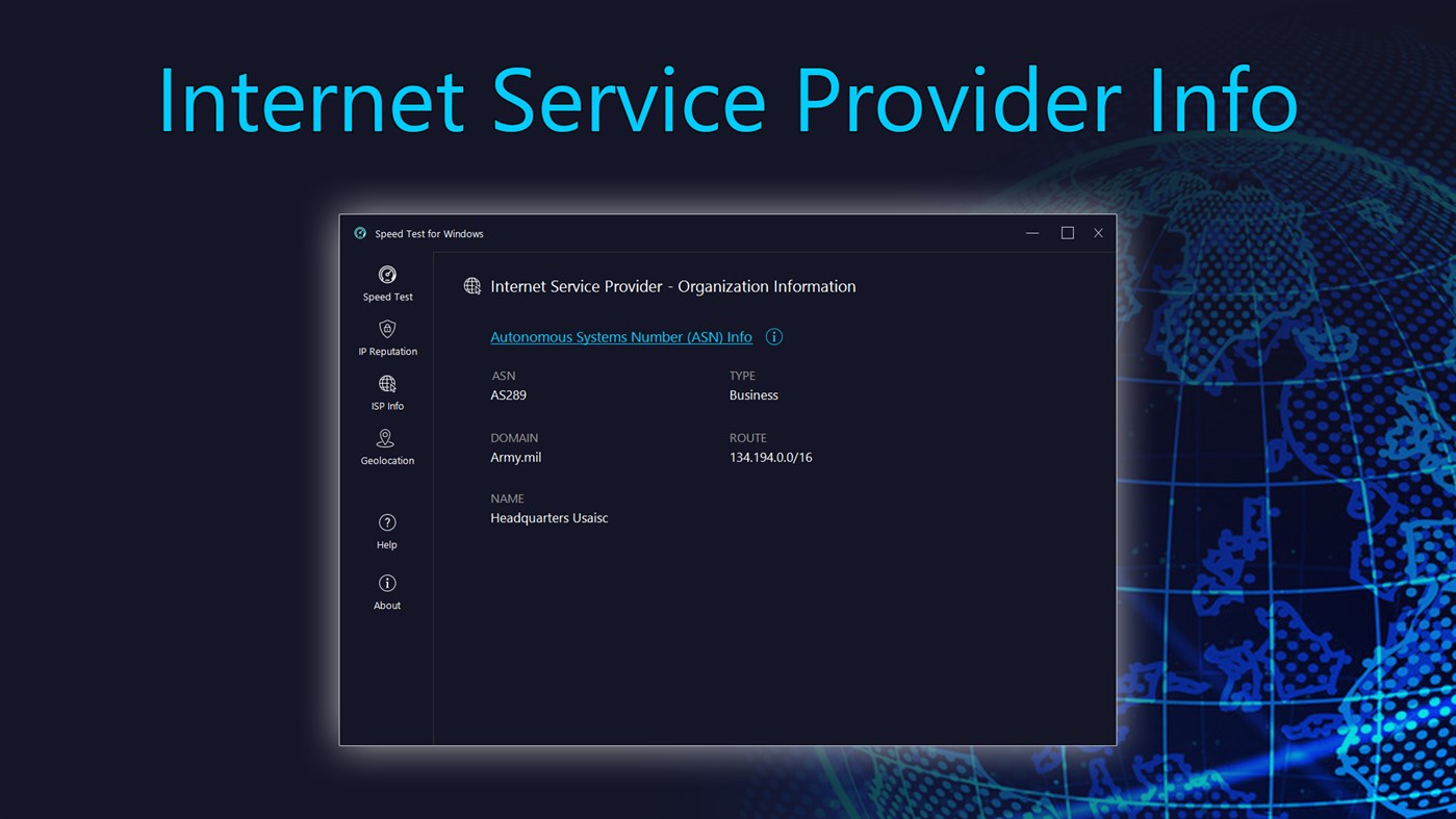 #5. Speed Test for Windows (Windows) Podle: LISAppStudio.com
