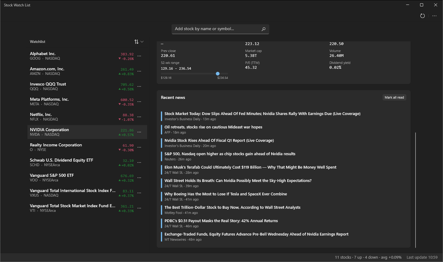 Stock Watch List screenshot 2