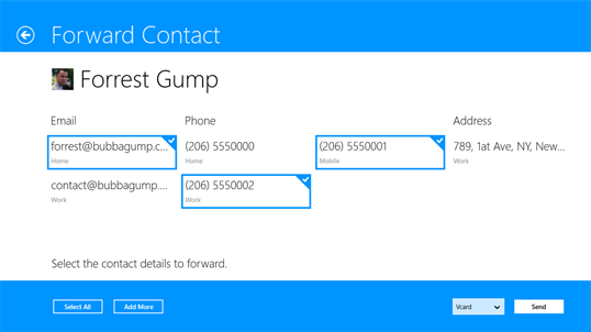 Forward Contact screenshot 1
