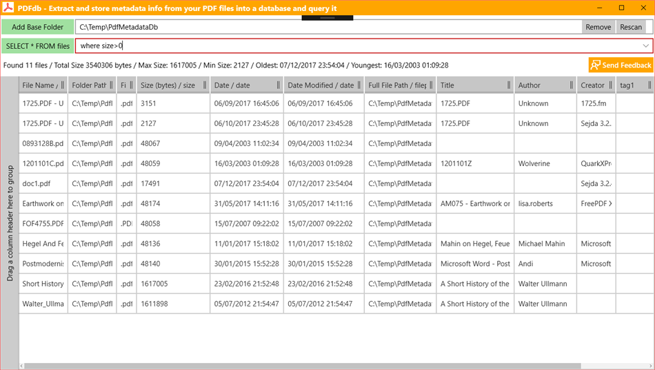 PDF database (Windows) Podle: Godidog