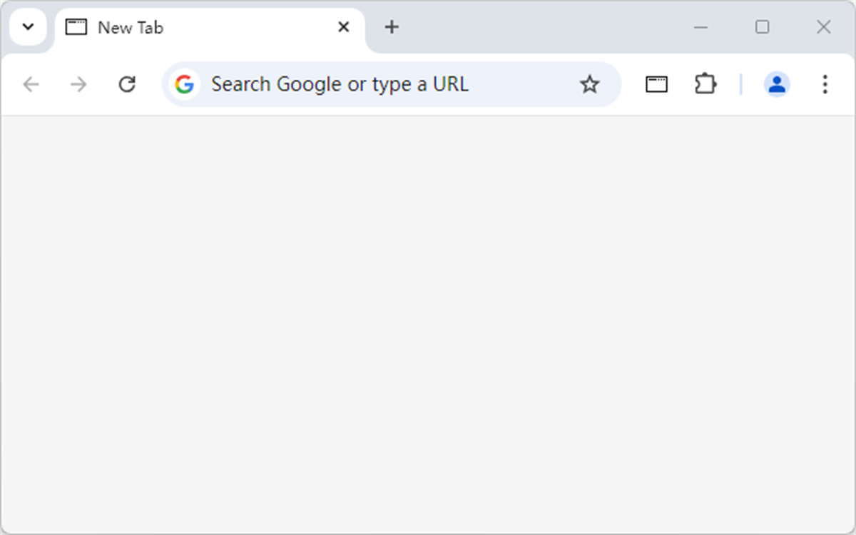 Blank New Tab Page