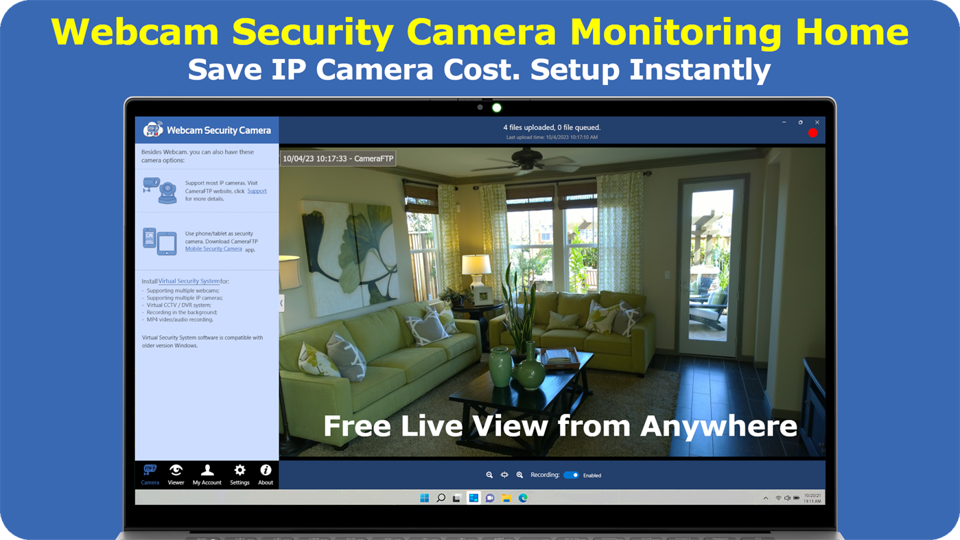 #4. Webcam Security Camera (Windows) Ved: Drive Headquarters Inc
