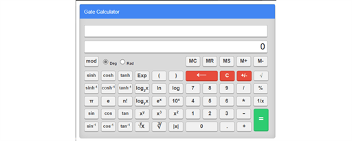 GATE CALCULATOR marquee promo image