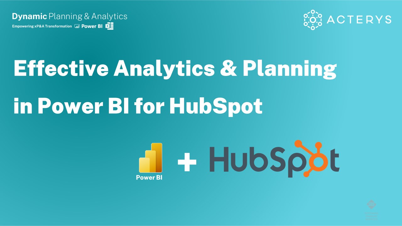 Snapshot 1 of Acterys Apps for HubSpot CRM Planning & Analytics