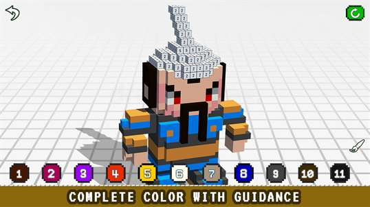 Adult Color by Number 3D - Voxel Coloring Book screenshot 2