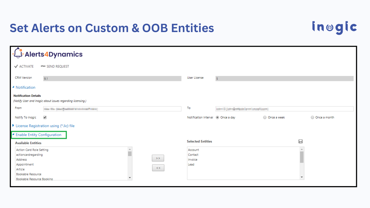Snapshot 6 of Alerts/Notifications Management in Dynamics 365 CRM - Alerts4Dynamics