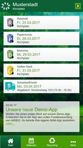 Demo Awido Abfall-App screenshot 1