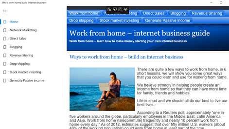 Work from home - build internet business Screenshots 1