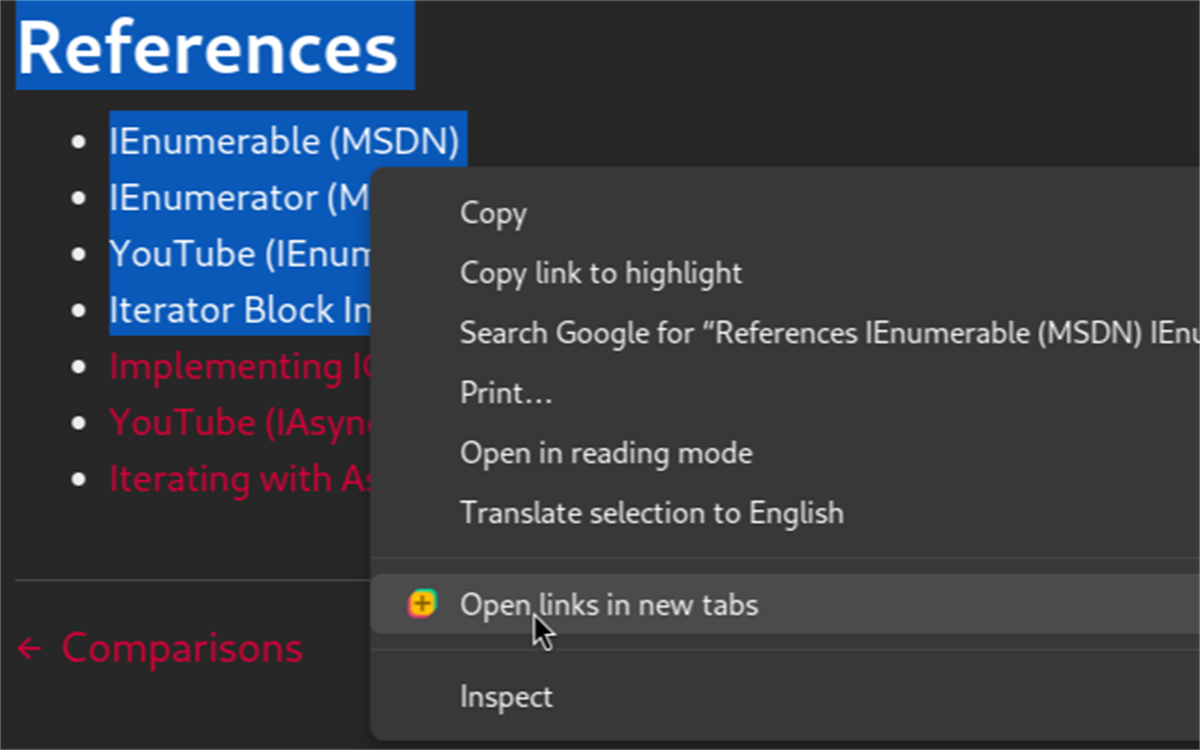 Open Multiple Links