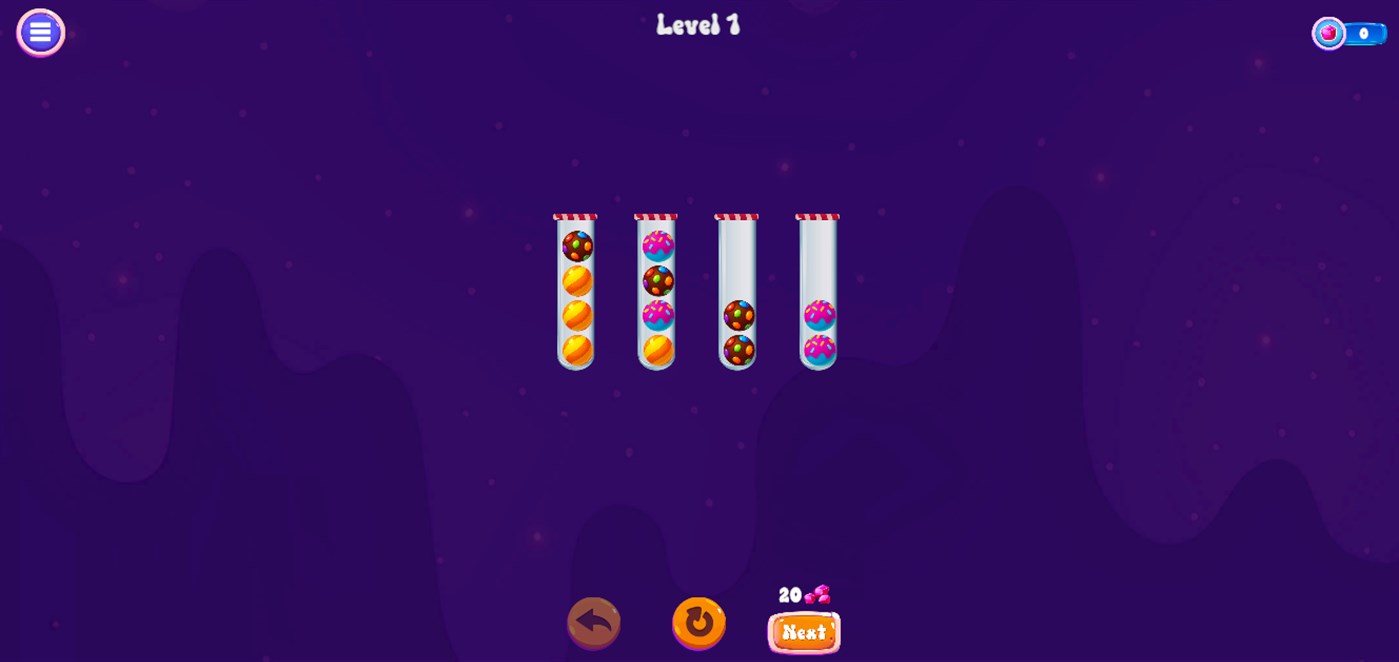 #4. Candy Sort Puzzle (Windows) Por: Romeo PantojaJr.