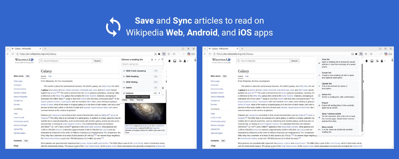 Wikipedia Reading Lists Enhanced marquee promo image