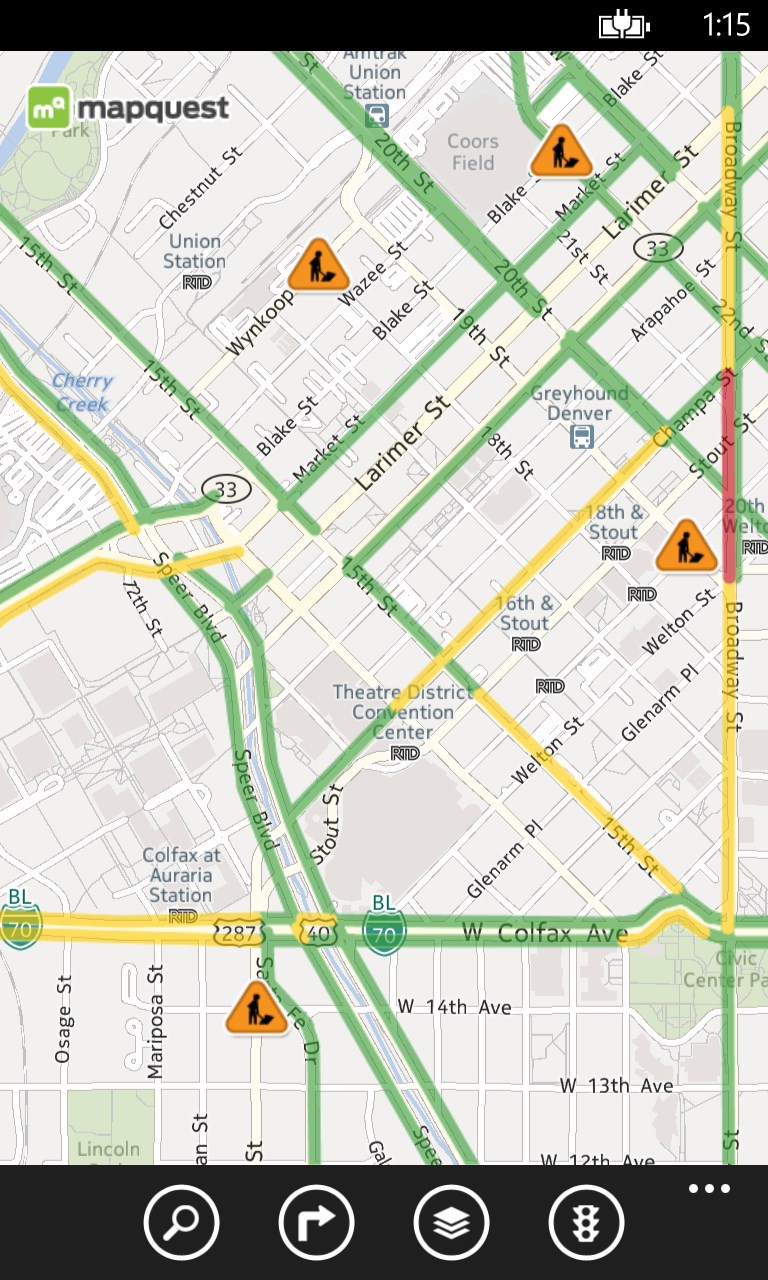 MapQuest for Windows 10 Mobile