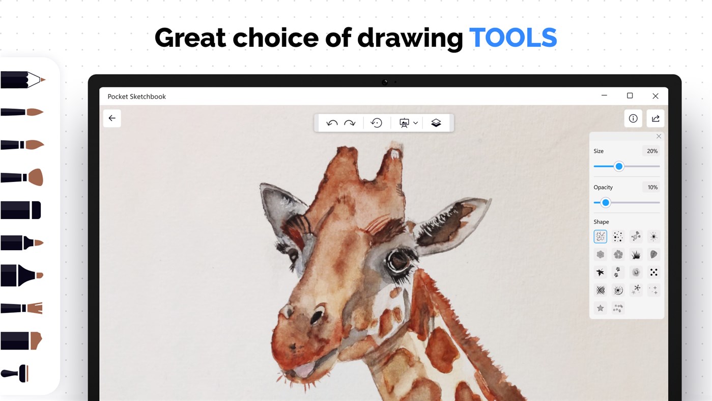 #4. Pocket Sketchbook: Draw illustrator (Windows) 来自: LLC "CREATIVE WORKSHOP"