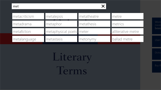 Oxford Dictionary of Literary Terms screenshot 2