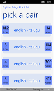 English - Telugu Pick A Pair screenshot 1
