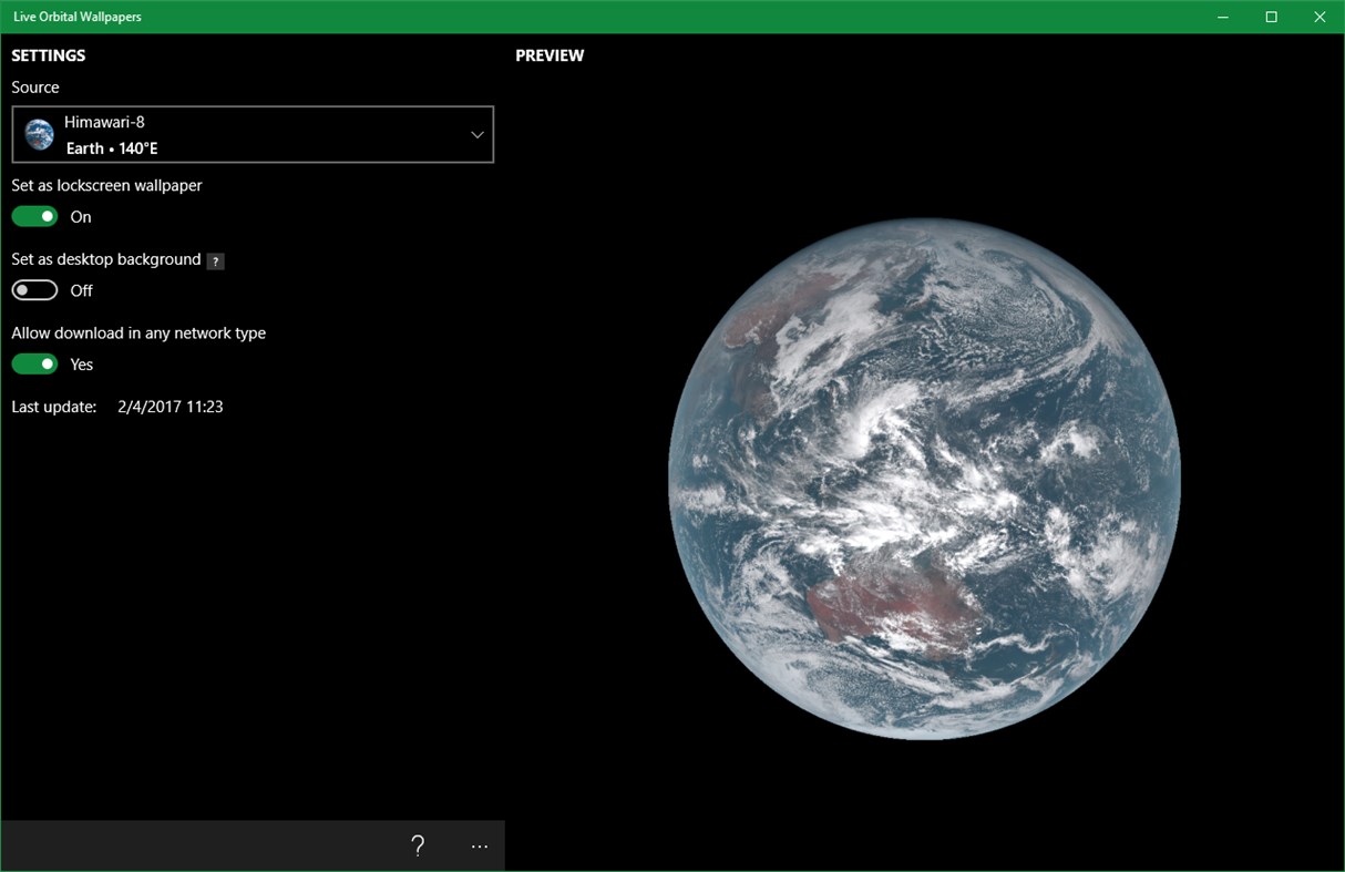 #1. Live Orbital Wallpapers (Windows) By: KeerDev