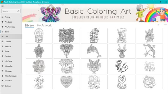 Adult Coloring Book With Multiple Templates & Colors screenshot 9