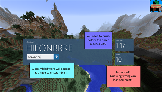 Word Unscramble for Minecraft screenshot 3