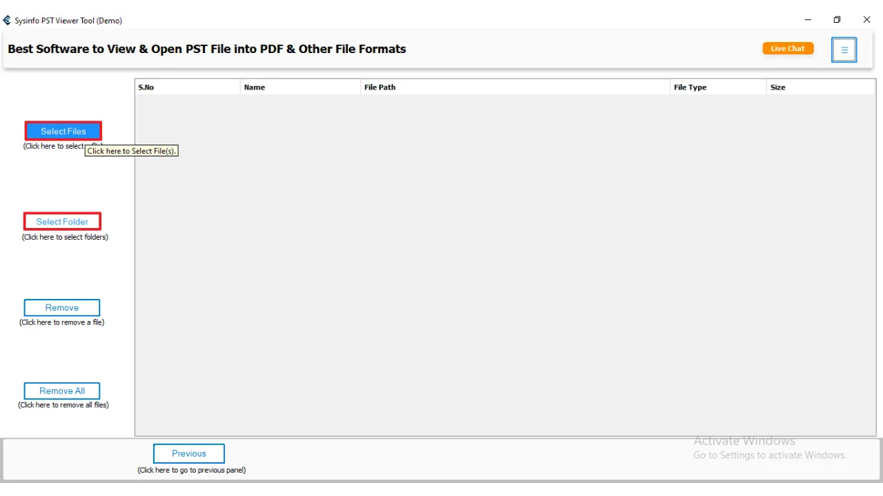 Snapshot 3 of SysInfo PST Viewer Tool