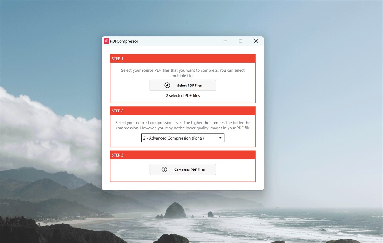 #1. Quick PDF Compressor (Windows) Tekijänä: EvlarSoft LLC