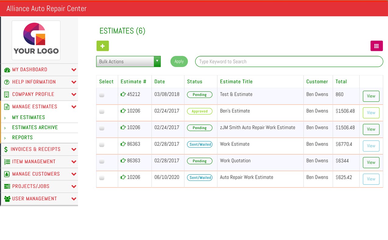 #9. Estimates & Invoice Maker (Windows) Podle: IW Technologies LLC