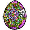 Easter Egg Glitter Color By Number