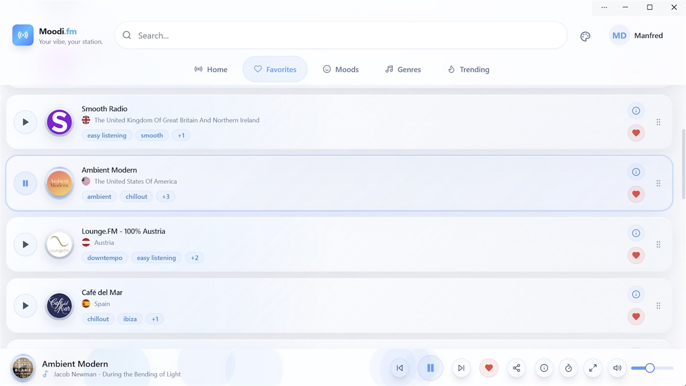 #9. Moodi.fm – Internet Radio & Music Discovery (Windows) By: CodeView