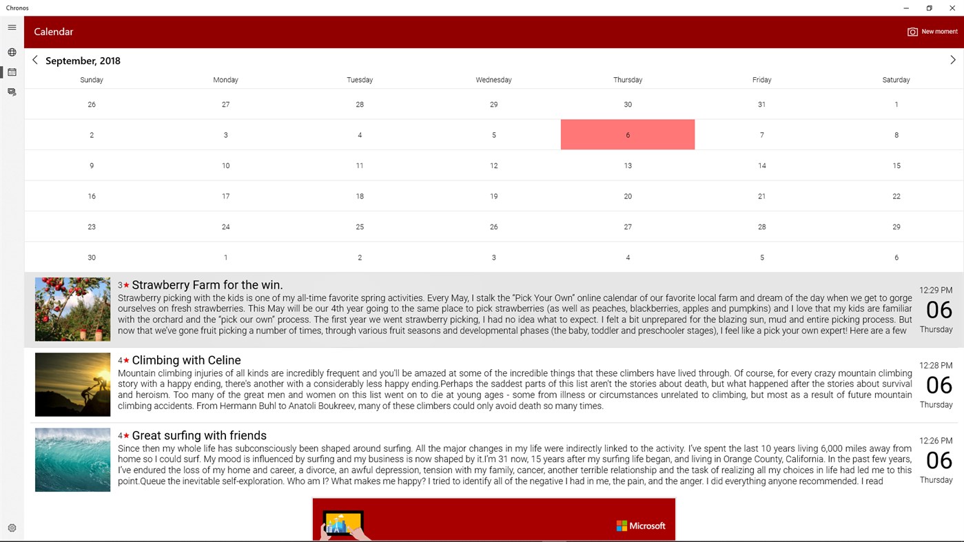 #3. Chronos (Diary/Journal App) (Windows) 由: Mark Erwin