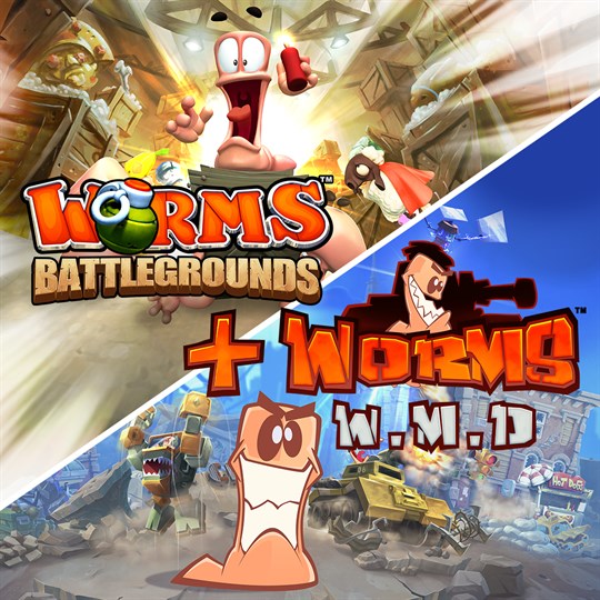 Worms Battlegrounds + Worms W.M.D for xbox