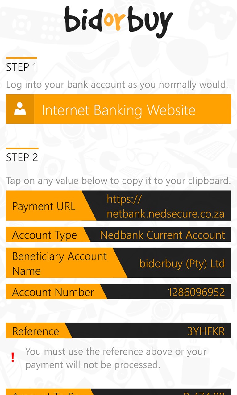 bidorbuy online shopping for Windows 10 Mobile