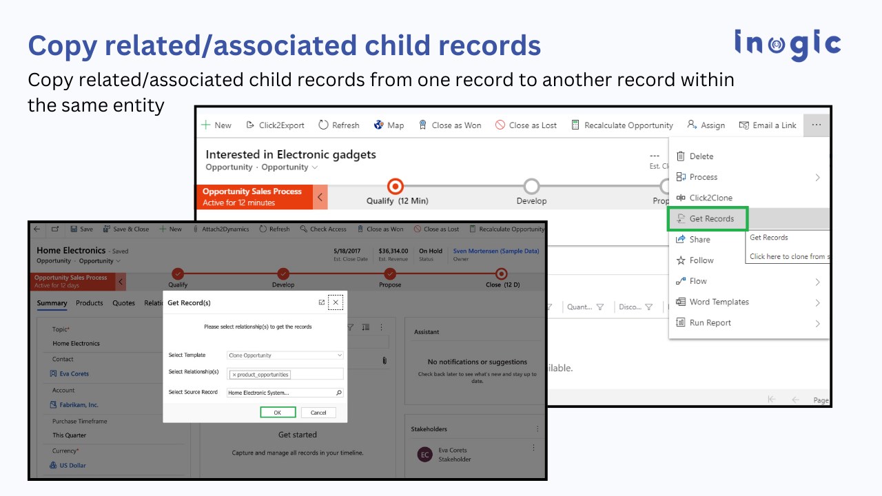 Snapshot 5 of Clone or Copy Bulk Records in Dynamics 365 CRM - Click2Clone