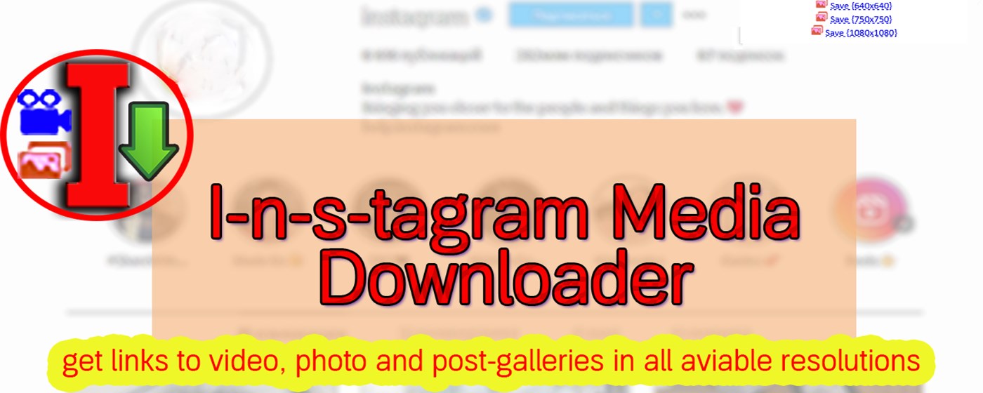 I-n-s-tagram Media Downloader marquee promo image