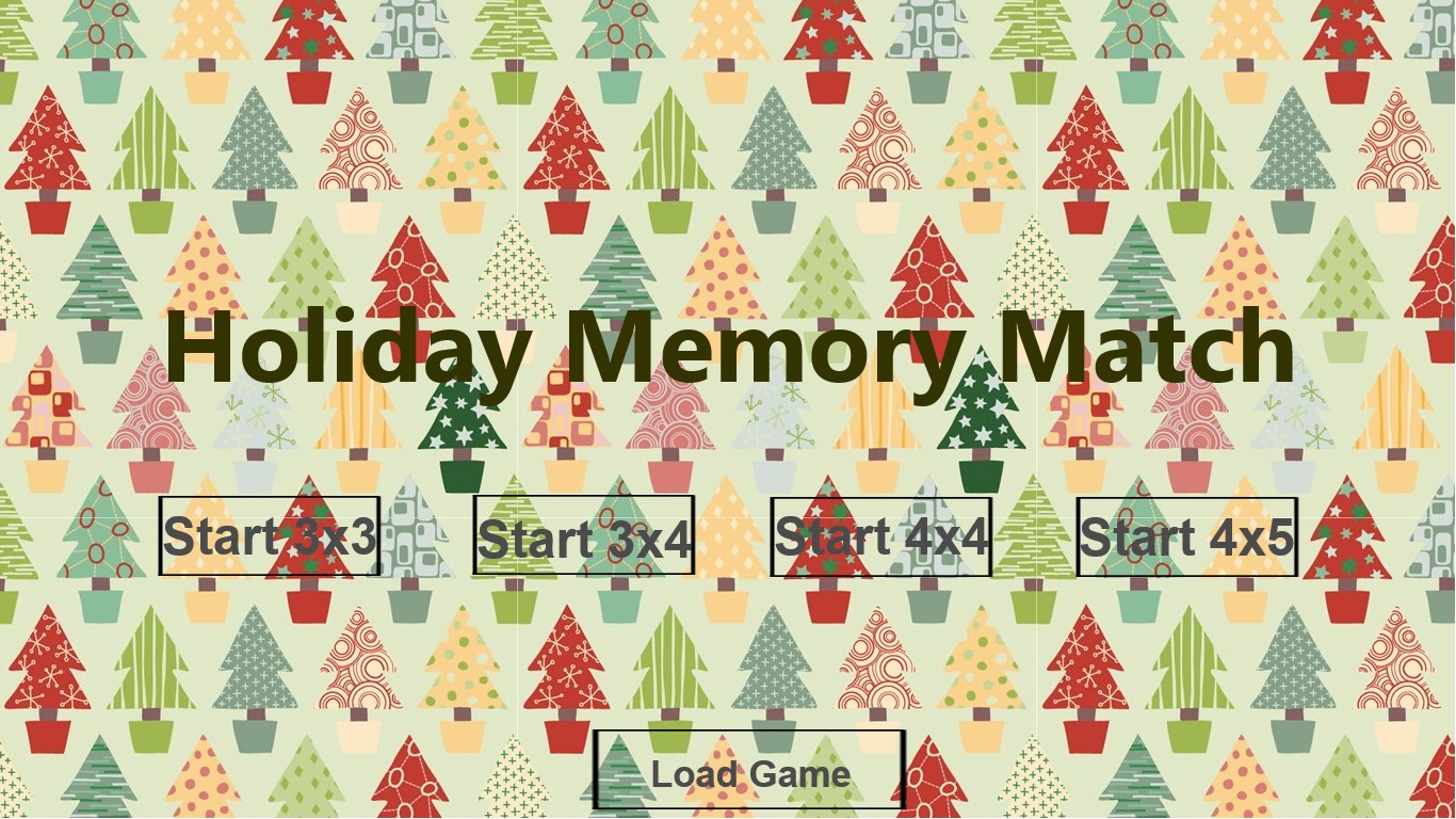 Passive holiday. Holidays Memory game.