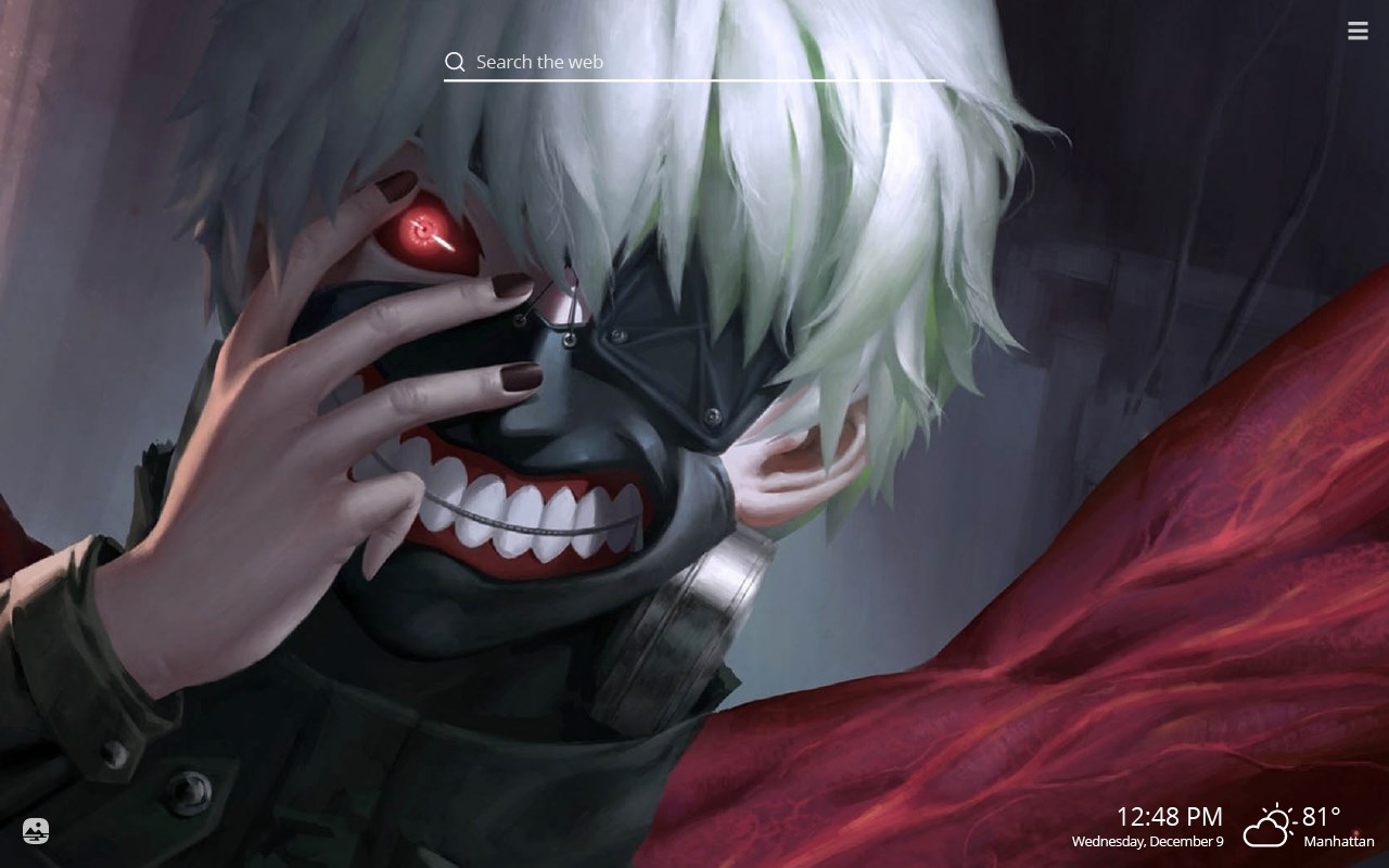 Tokyo Ghoul HD Wallpapers New Tab Theme on Extpose.