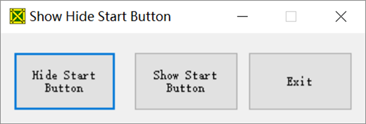 Show Hide Start Button - PC - (Windows)