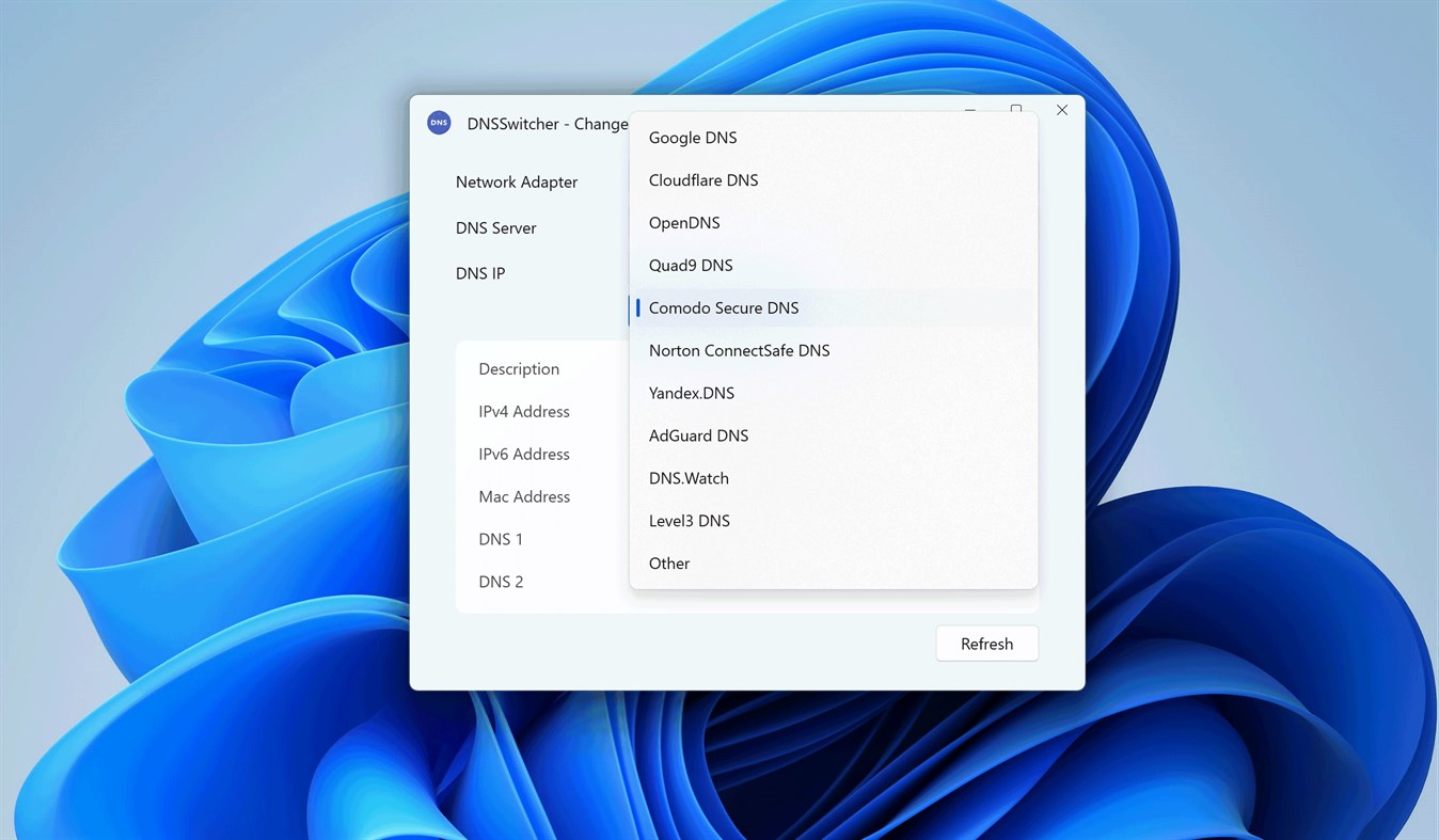 #2. DNS Switcher - Change DNS Servers (Windows) Podle: EvlarSoft LLC