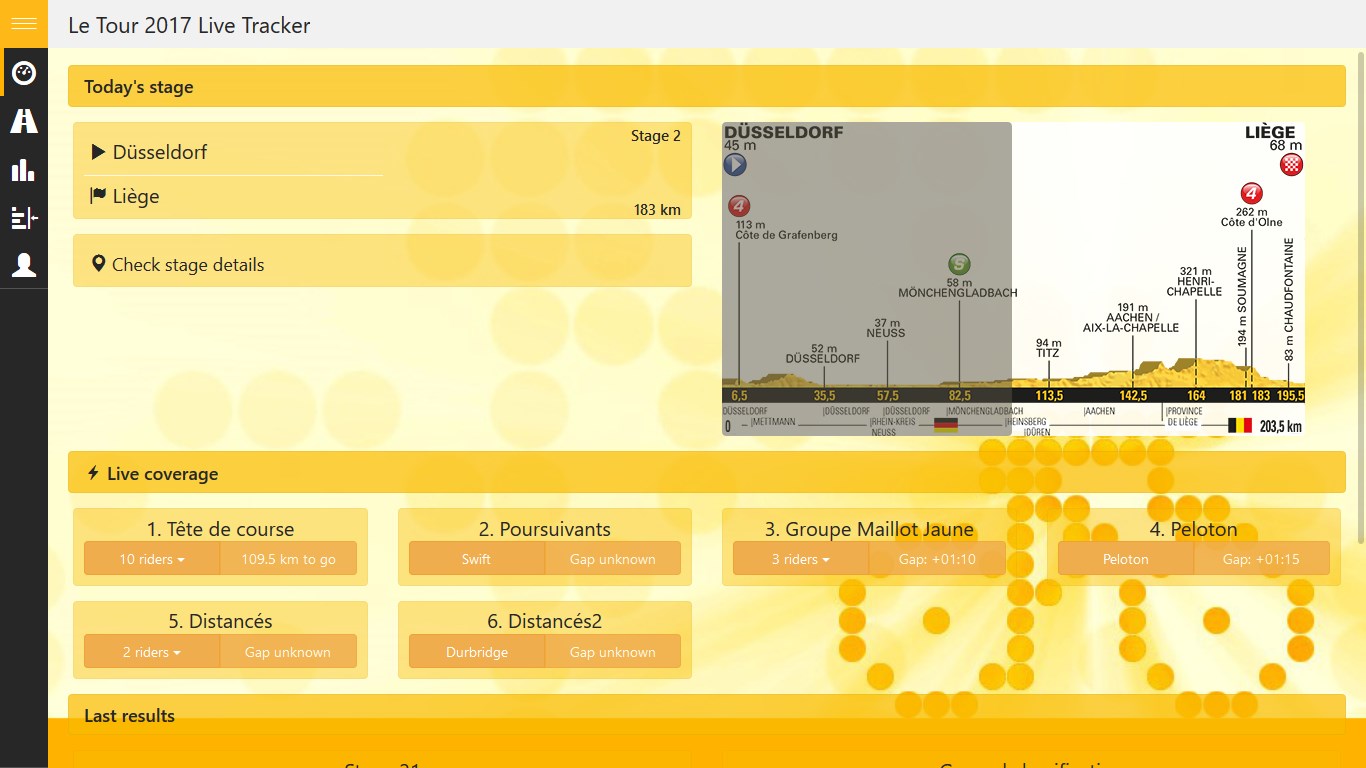 le tour live coverage