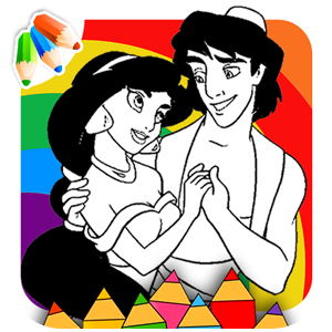 aladdin and jasmine coloring pages